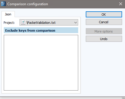 Image: Comparison configuration dialog
